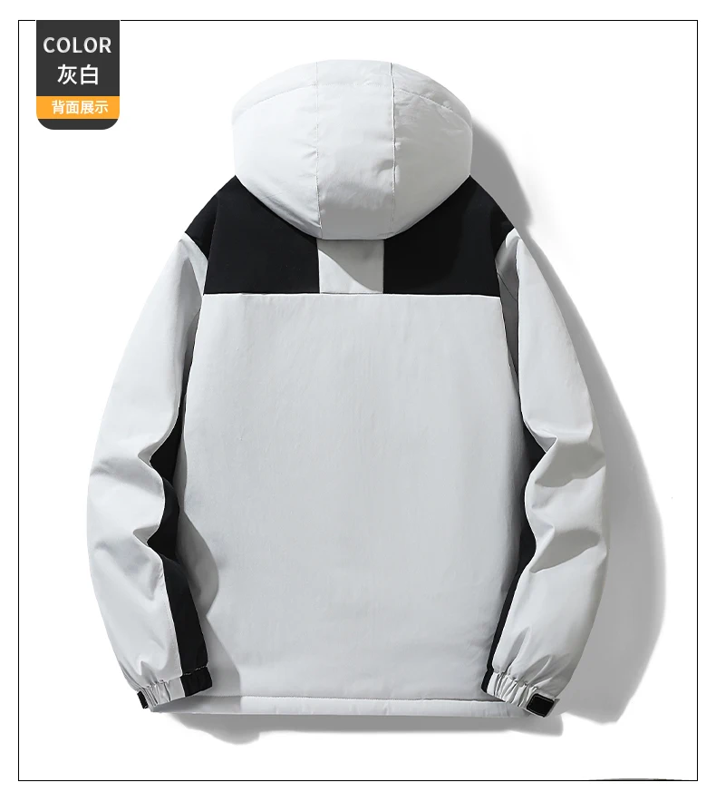 Logo Custom Windproof Winter Jacket Hooded Waterproof Windbreaker for Mens