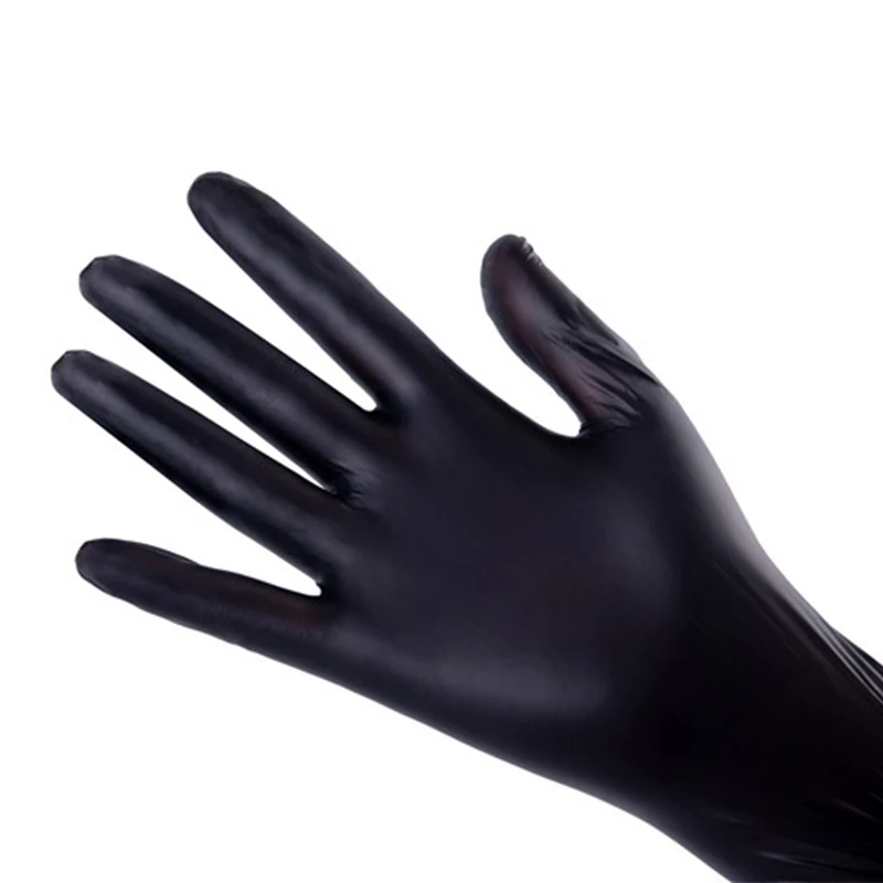 Cheap black powder free blended nitrile vinyl synthetic rubber latex nitrile gloves work safety lab gloves