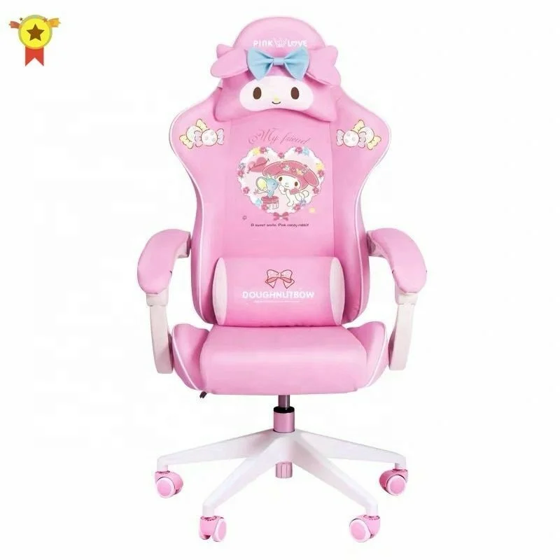 Russia popular custom color logo cute gaming chair ergonomic computer chair heavy duty white nylon base 360 degree swivel