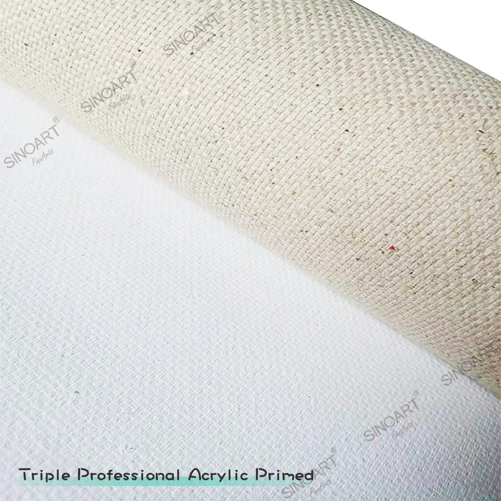 SINOART 10M canvas roll linen High quality Canvas rolls linen for painting wide