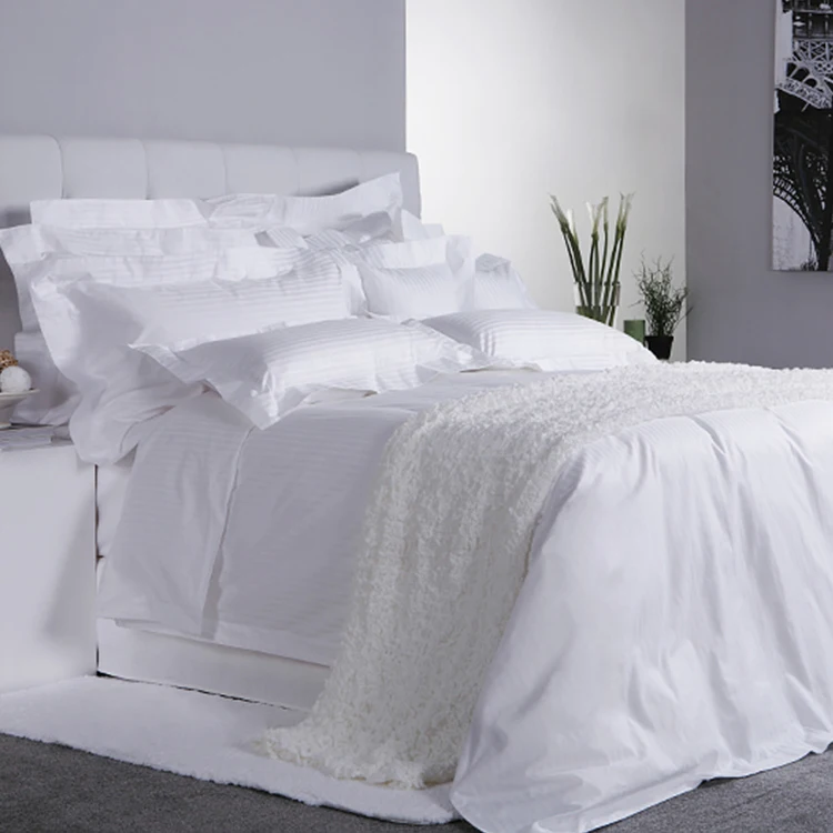 Professional Bed Covers Queen Size Bedding Sets 100% Cotton Bed Sheets Bedding Set Stripe