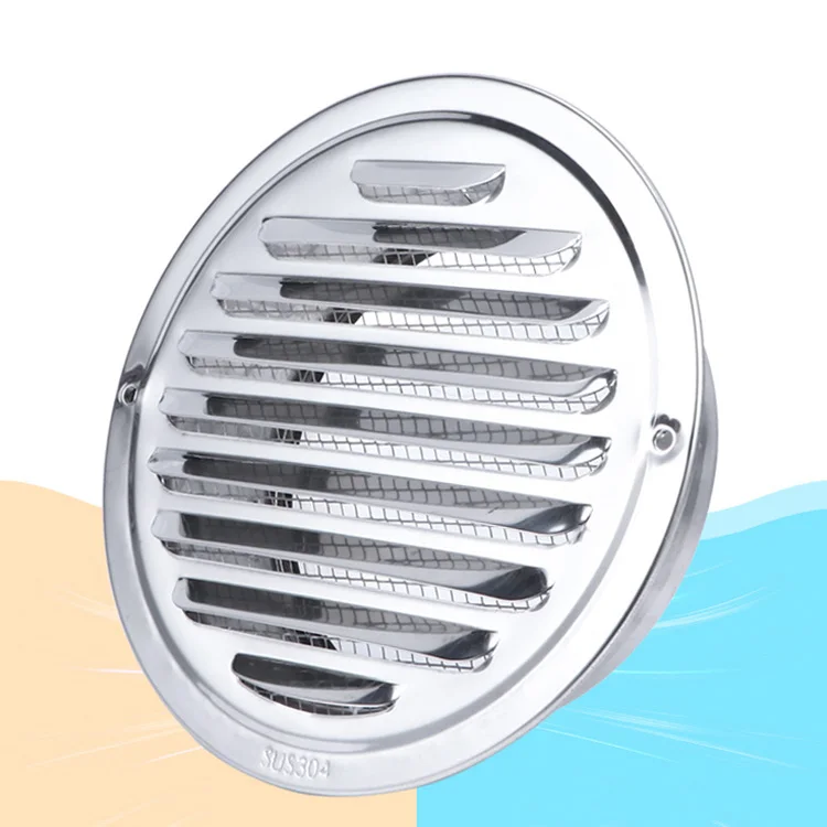 Stainless Steel Air Vents Round Soffit Outlet Vent Flat Air Ven Louver Cover