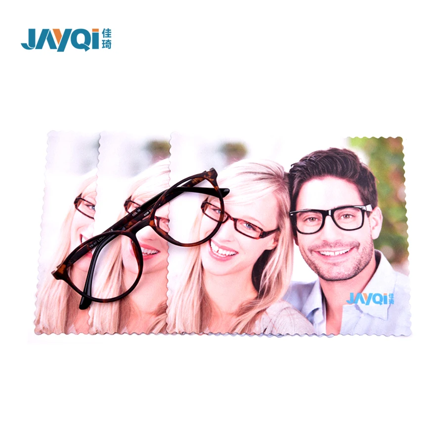 Лидер продаж 2022 от JAYQI, салфетка из микрофибры для оптических линз с пользовательским логотипом, салфетка для очистки солнцезащитных очков