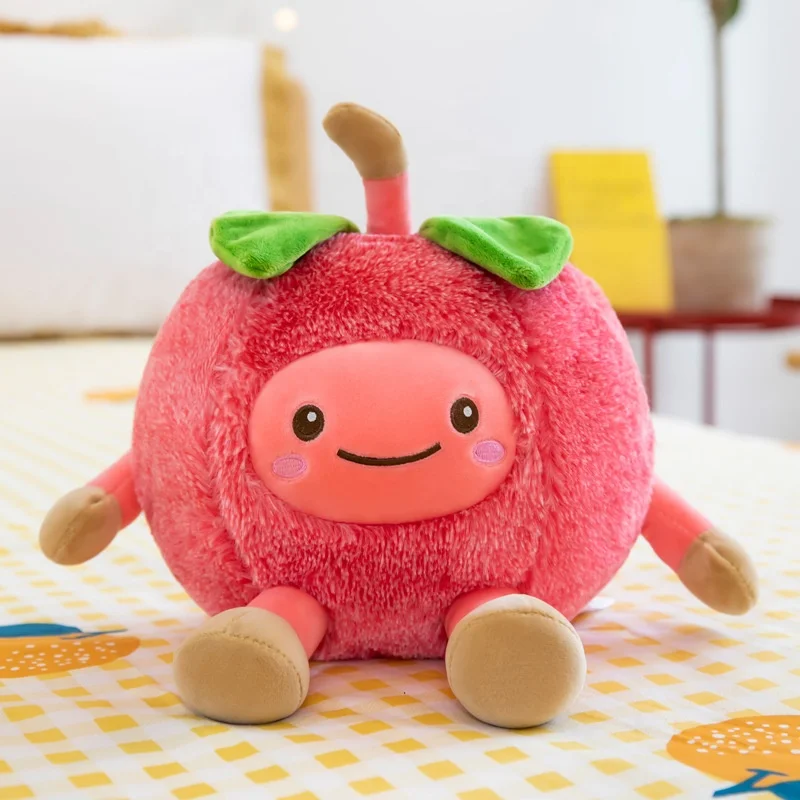 New funny fruit party green nice pear peach fruit plush toys Stuffed Animal Hot Sale  factory outlet
