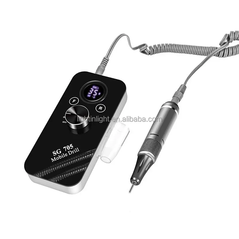 Professional Electric Manicure Machine Rechargeable Nail Drill   35000RPM Nail Art With Cutter Nail Kits Tool 85W sg705