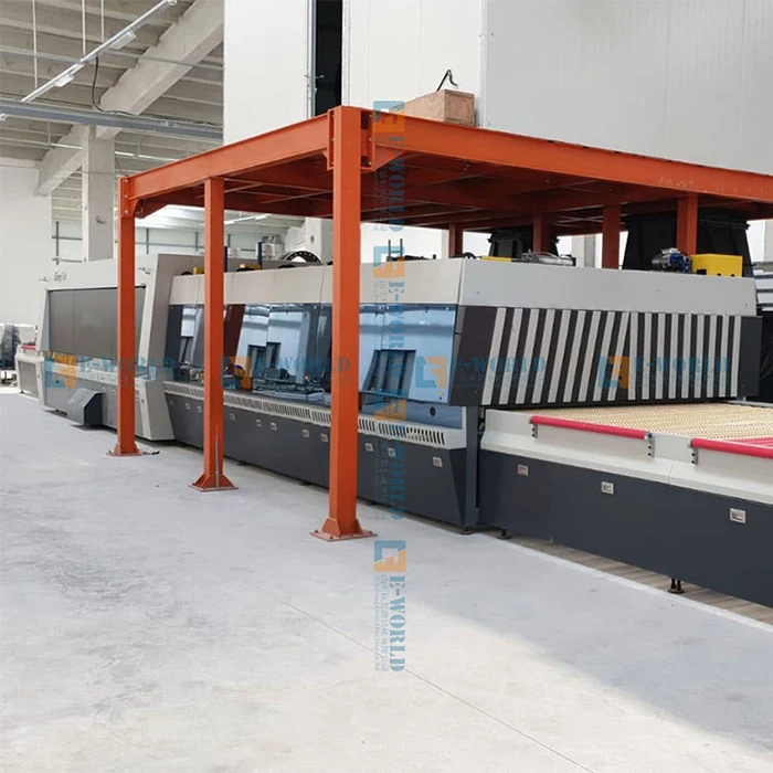 Intelligent Control 3660*2440mm Forced Convection Flat Tempered Glass Processing Machinery For Low-E Glass