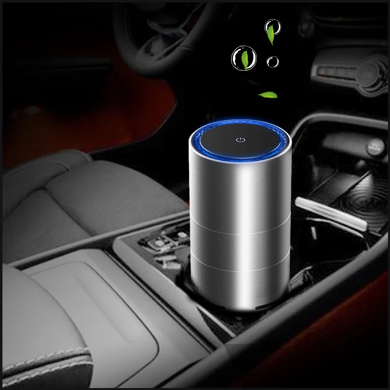 USB портативный автомобильный очиститель воздуха H 13 класс HEPA фильтр отрицательные ионы рабочего стола