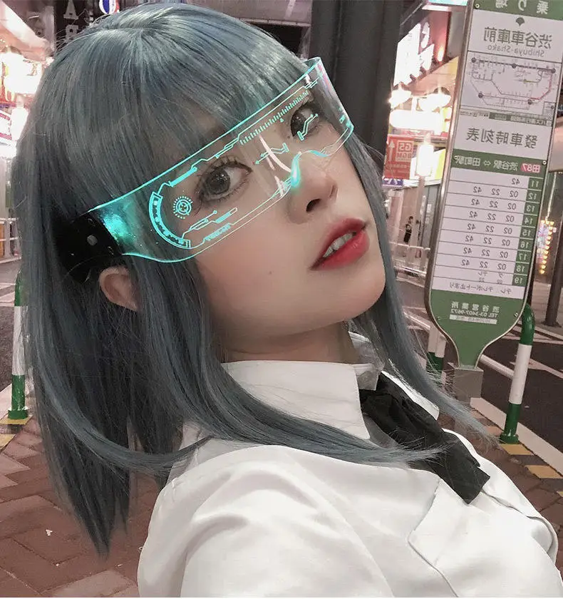 LED light luminous glasses tide future technology vibrato with the same bar bounce
