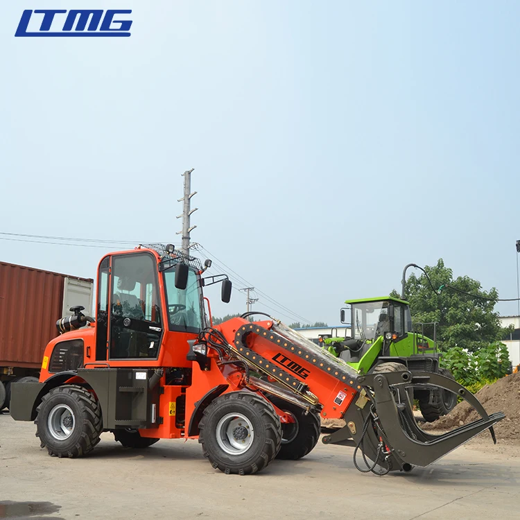 Liftsun Machinery Brand mini loader cheap price Hydraulic front end loader 1.5t 1ton 4wd telescopic boom loader with log grapple