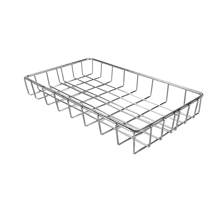 Customized small metal mesh basket kitchen drain storage metal basket 304 stainless steel grill grates