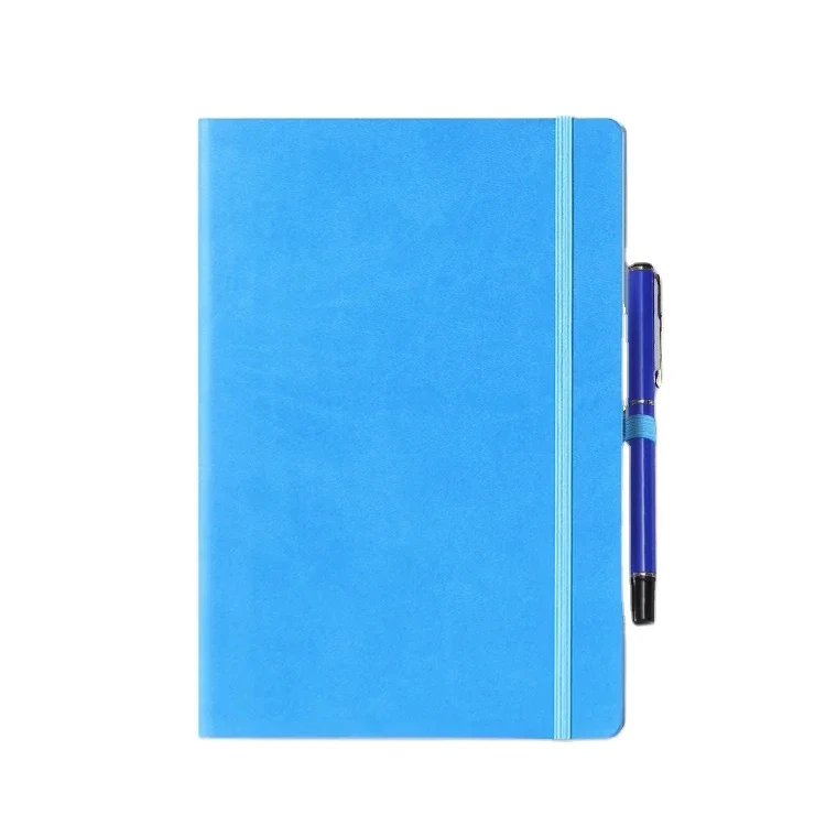 Soft Pu Leather Cover A5 Office Supplies Business Lined Journal Notebooks White Promotion Custom Leatherette Notebook