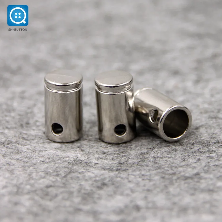 Corrosion resisting custom gold drawstring metal end cord metal stopper for swimwear garment