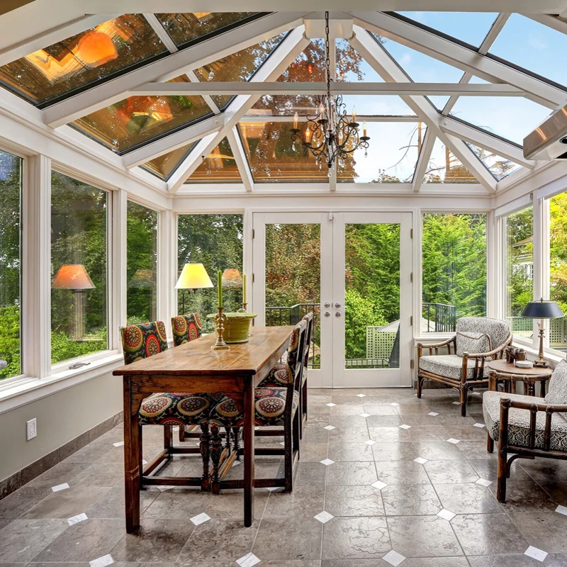 Free Standing Sunroom Outdoor Patio Aluminium Frame Glass House Sunroom Roof Conservatory Sunroom