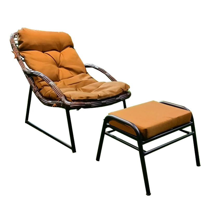 Hot casual rattan recliner Patio patio hotel recliner