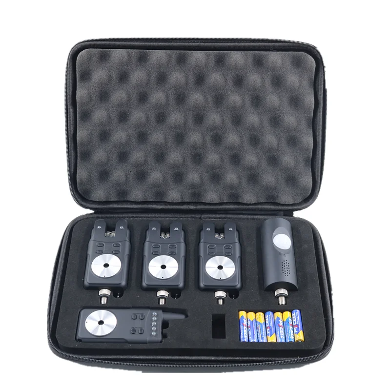 Hot Selling Products JZH-RF698S Fishing Bite Alarm with Sensor  Black 3+1+1 set with High Sensitivity