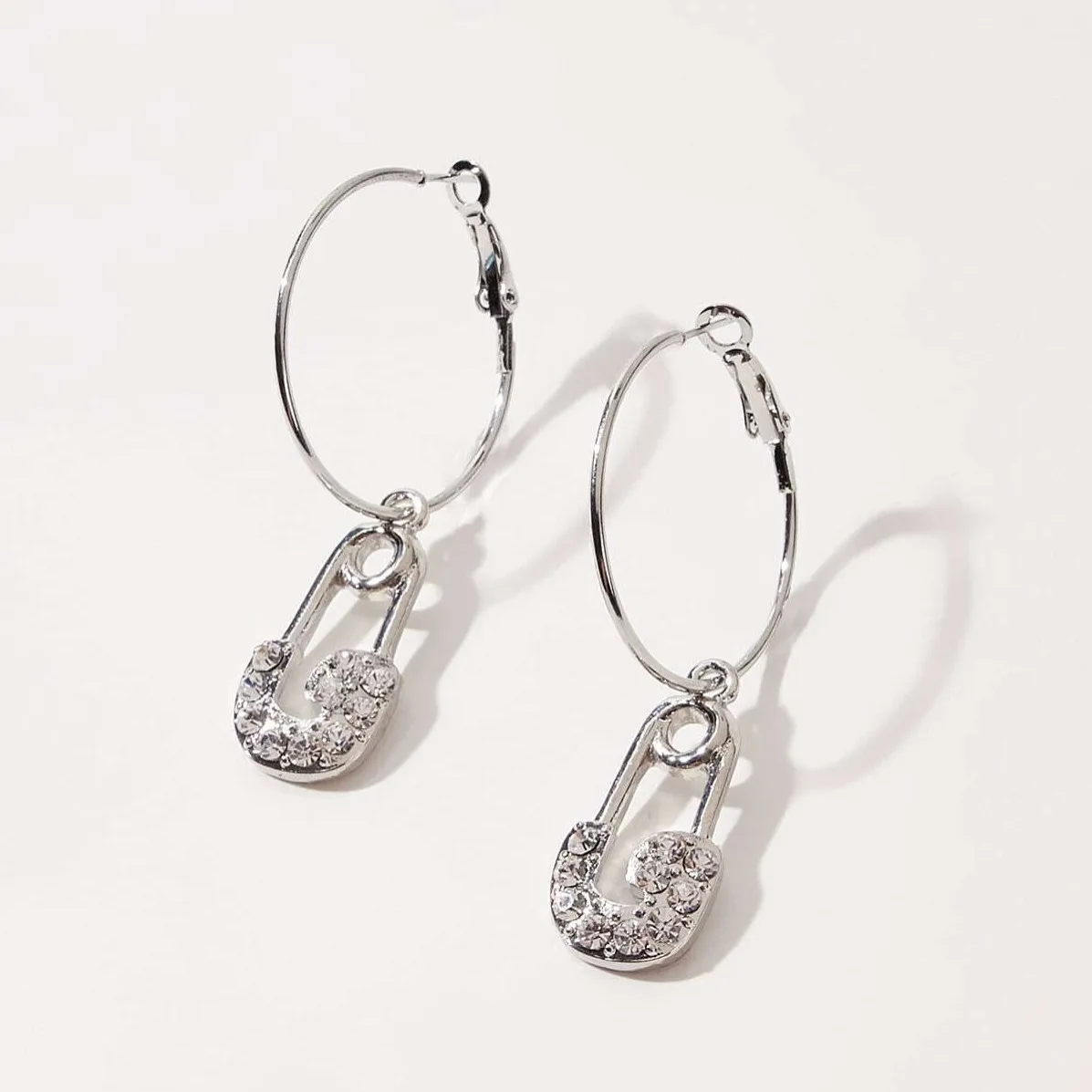 Suyan Jewelry wholesale stainless steel nose piercing earrings rhinestone nose studs pins for women silver body piercing jewelry