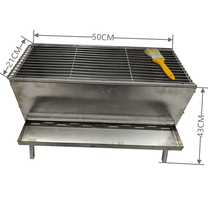 Portable Stainless Steel BBQ Grill for Indoor Garden and Picnic Easily Assembled with Bending Sheet Metal Fabrication