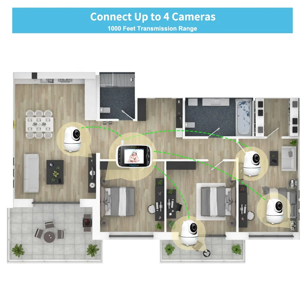 best hellobaby smart baby phone wired camera portable two camera baby monitor