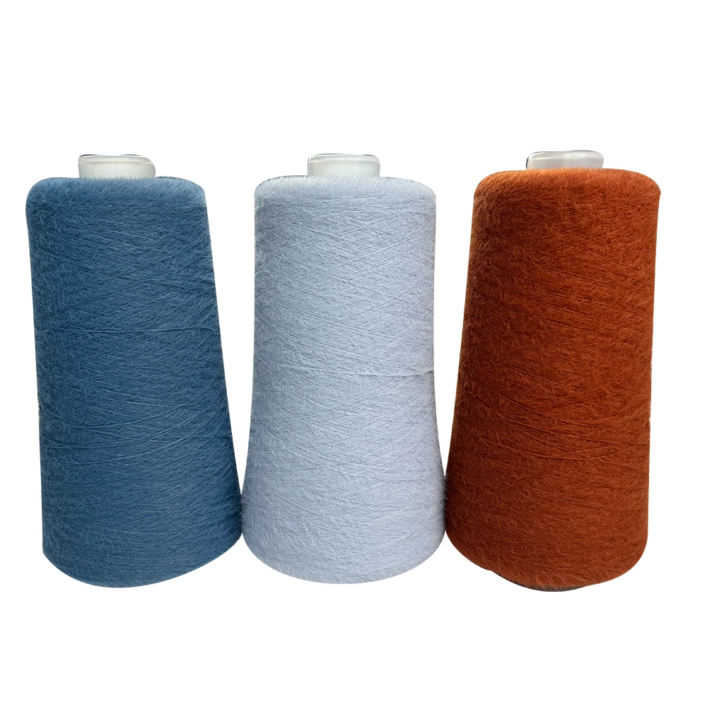 Hot Product 13NM Imitate Mink Hair 100% Nylon Fancy Feather Yarn for Knitting Sweaters