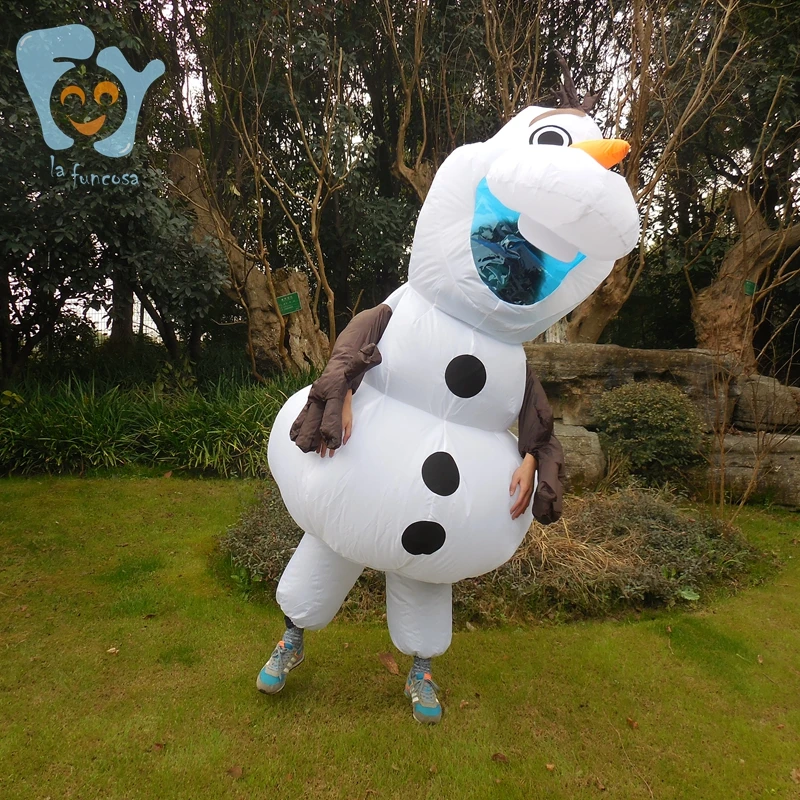 la funcosa Funny  Christmas New Year Cosplay Mascot Inflatable Olaf  Snowman Costumes