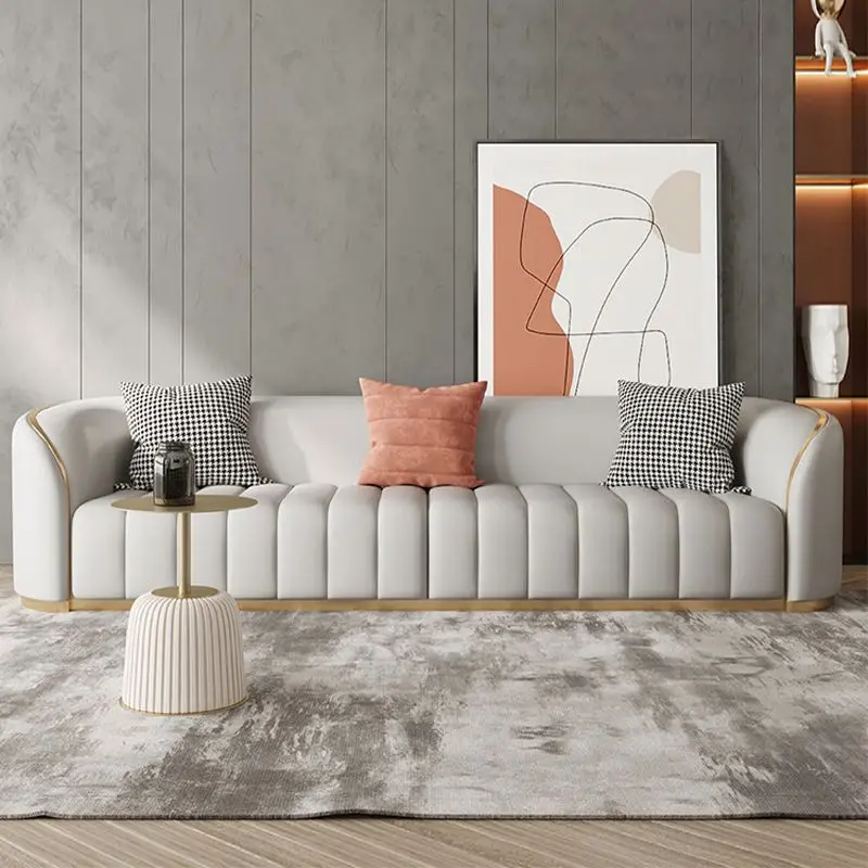 Luxury Modern European Style House Furniture Genuine Leather Sofa Living Room Sofa Furniture Home Furniture Customized Calla