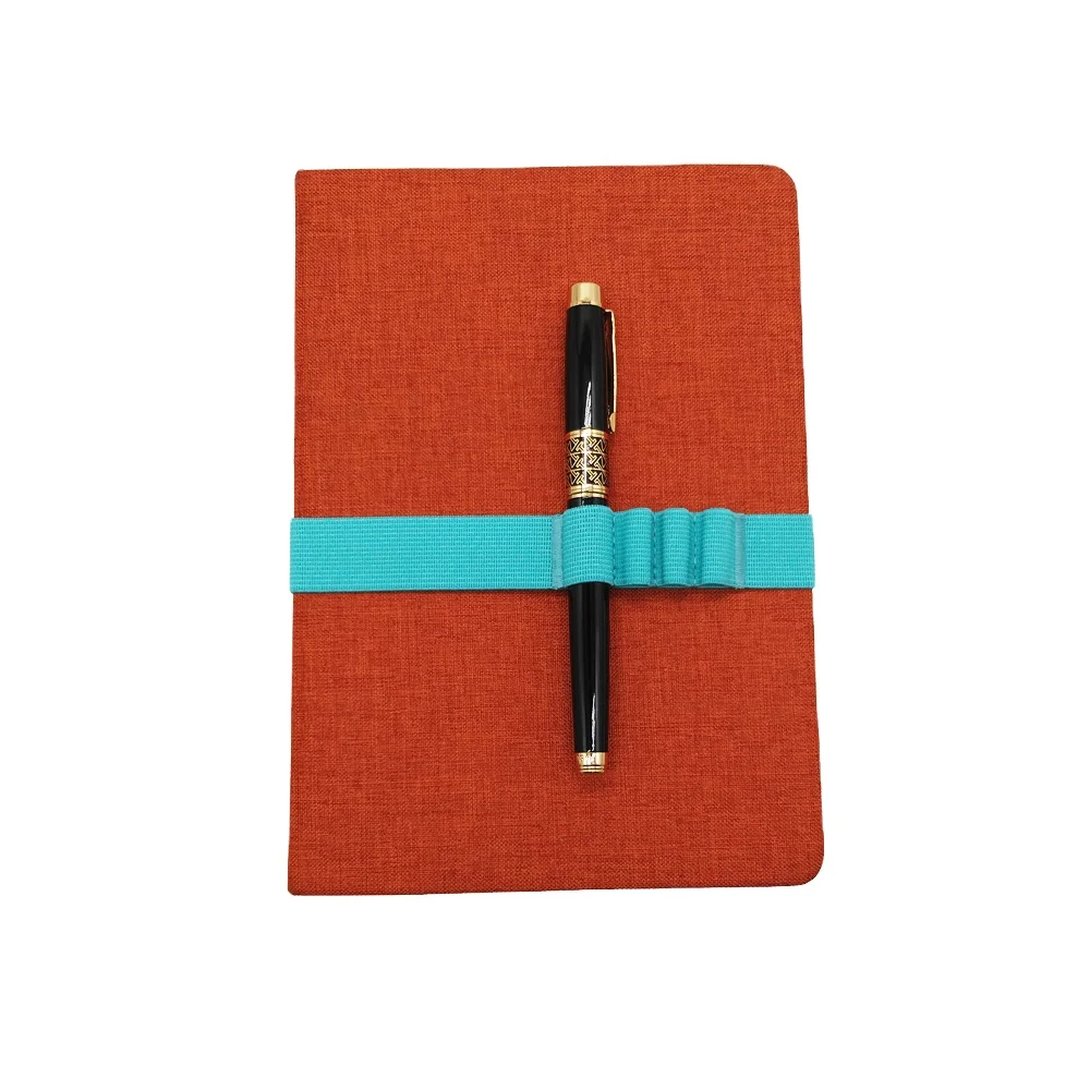 2020 Hot sale Good Quality Cloth Material Hard Cover Notebook with elastic band closure and pen loop