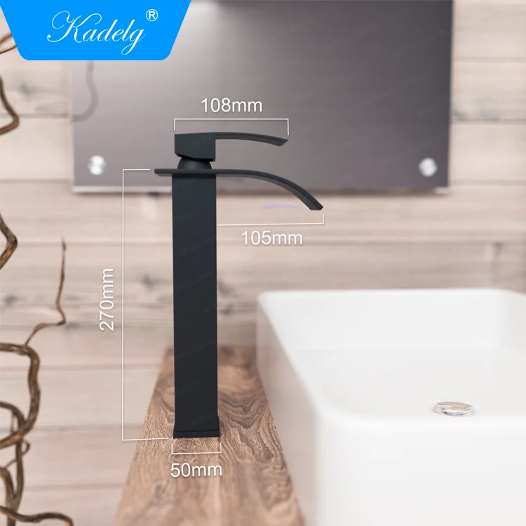 China Wholesale Deck Mounted Matt Black Basin Faucet