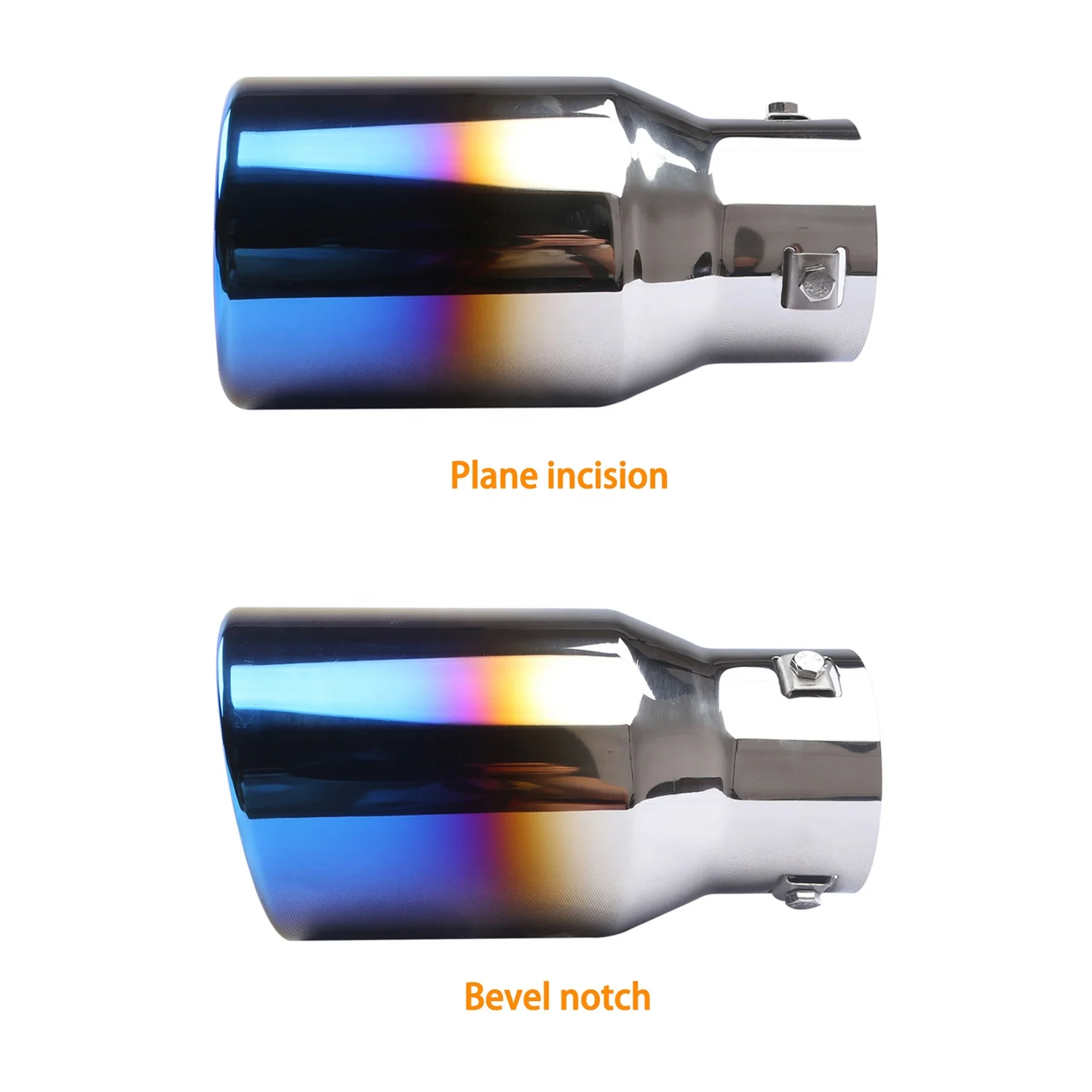Автомобильный глушитель завод 3 дюйма впускной 4 утолщенный двухэтажный Регулируемый наконечник выхлопной трубы из нержавеющей стали