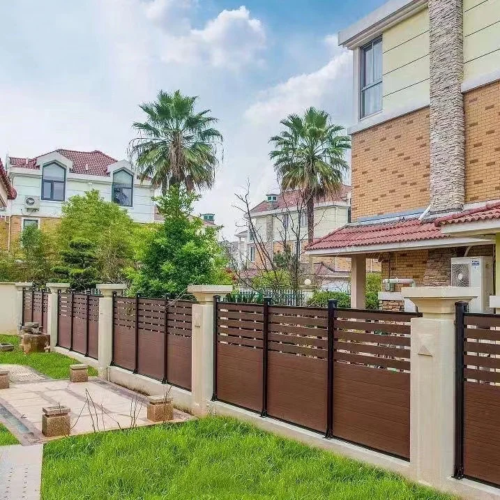 Composite WPC Plastic pvc wood modern outdoor garden privacy wpc house composite yard fence panel board