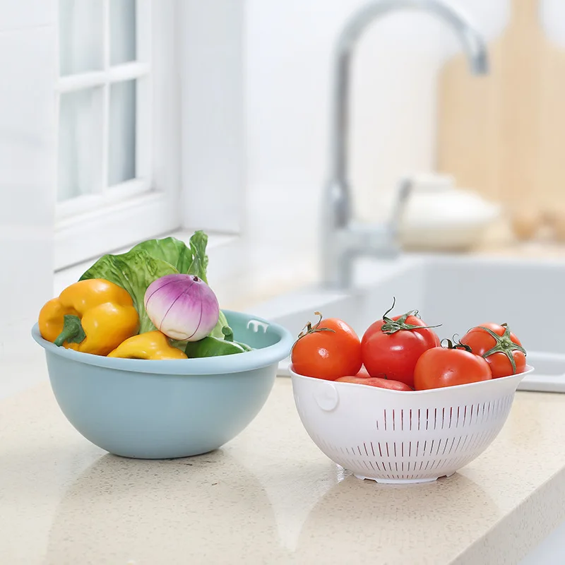 Kitchen Fruit Vegetable Plastic Drain and Storage