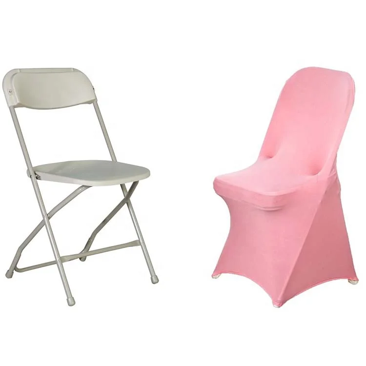 Заводская цена, золотой, белый чехол для банкетного стула из спандекса, складной чехол для стула для свадебной вечеринки