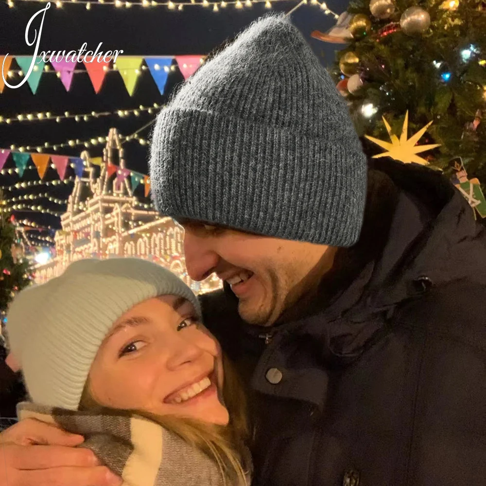 Striped Blank Solid Color Cuffed Wholesale Winter Hat Women Plain Unique Toque Thick Warm Soft Wool Knitted Hip Hop Beanie Hat