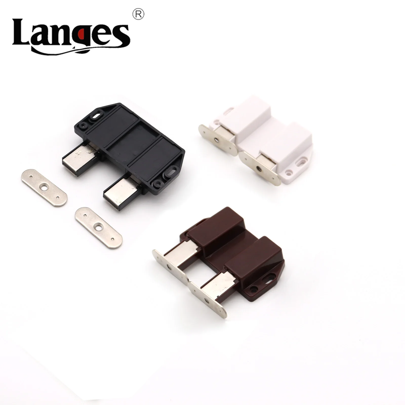 Strong Suction Kitchen Plastic Drawer Wardrobe Cabinet Double Door Push Open Magnetic Latch Catch