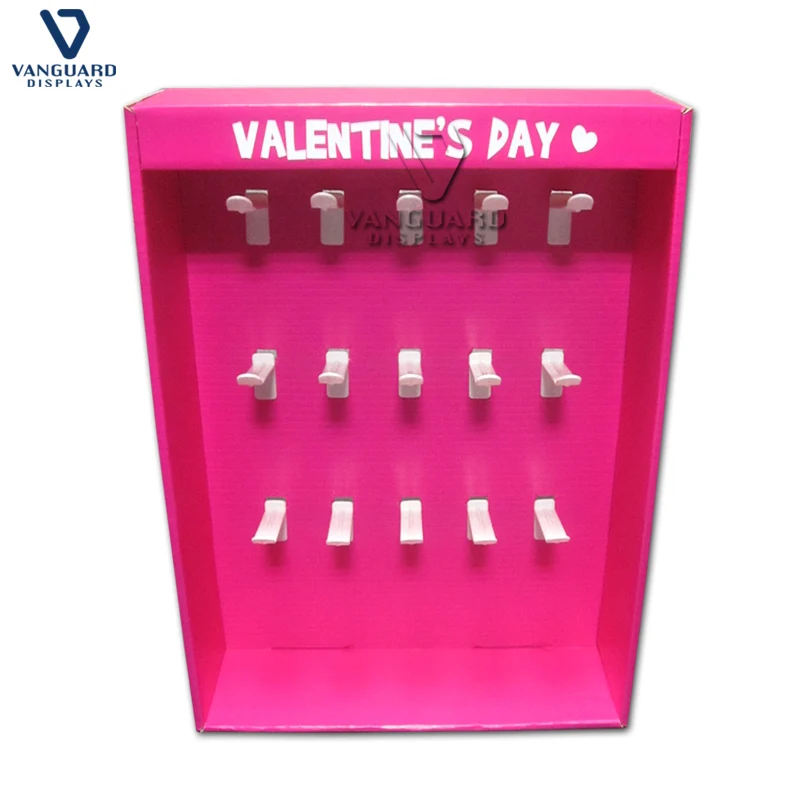 
Customized Retail Corrugated Cardboard Sidekick Display with Hooks For Supermarket Promotion 