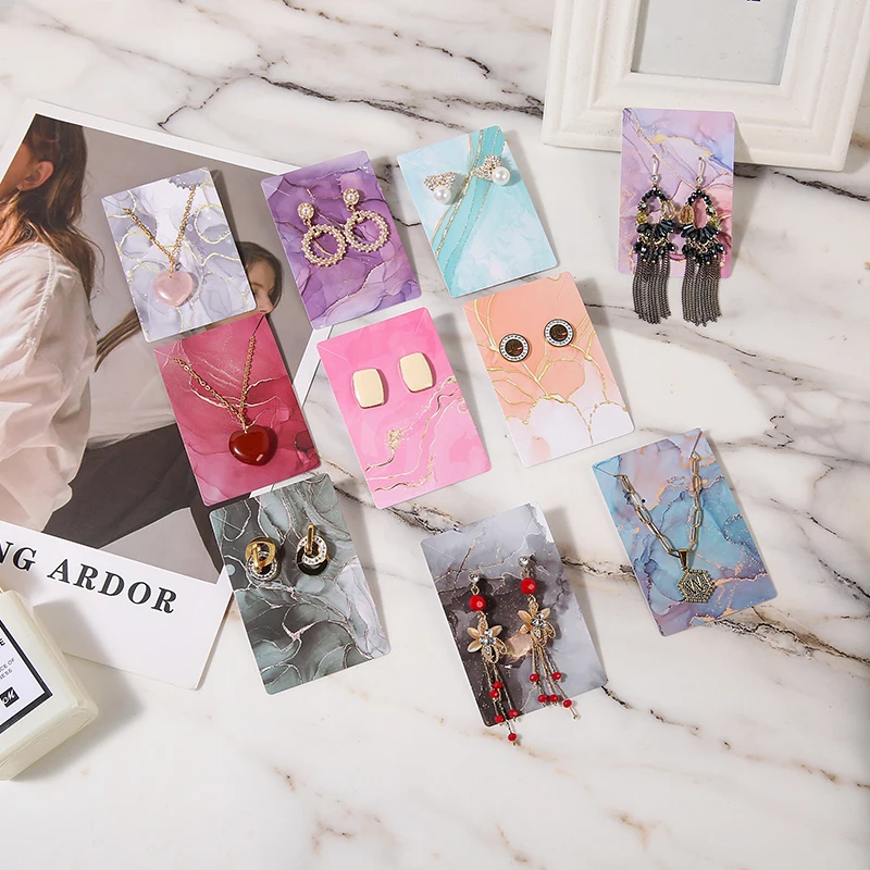Wholesale Gold Stamping Gilded Coated Paper Card Necklace Earrings Set Card Jewelry Earrings Packaging Display Card