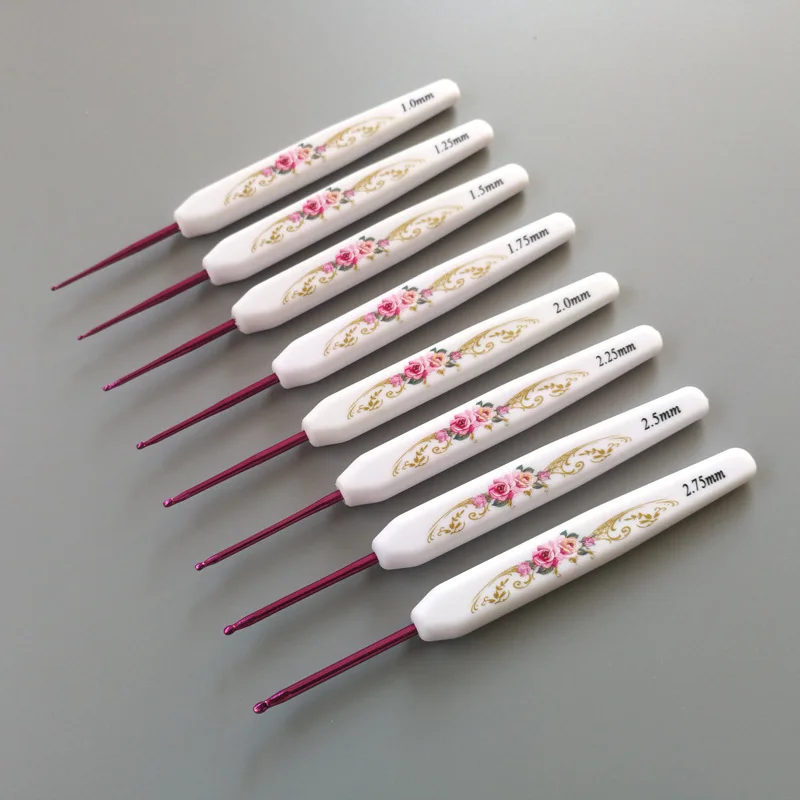 ABS Plastic handle print crochet kits knitting needles set crochet needle