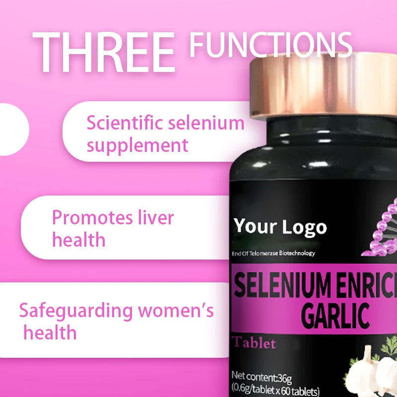 Healthcare health supplement private label Selenium-rich garlic tablet candy Selenium Enriched Garlic tablet