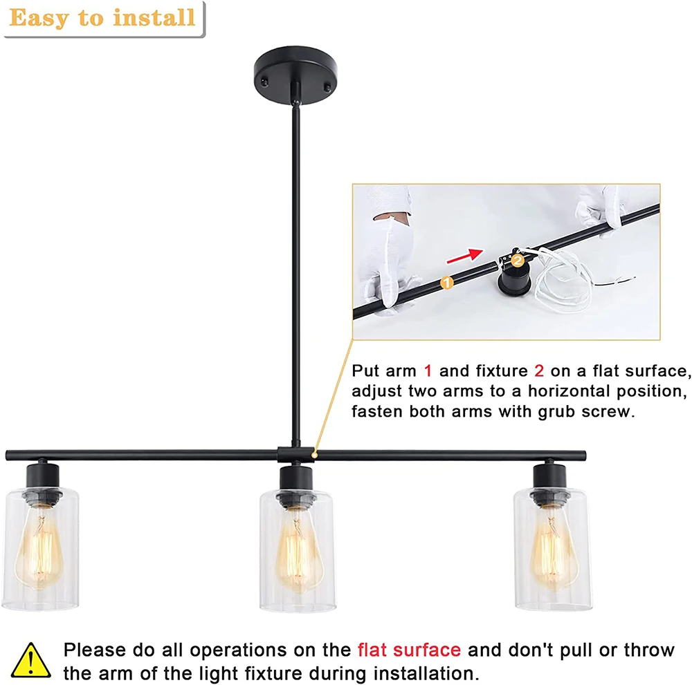 Professional black for kitchen island bedroom pendant light with CE certificate