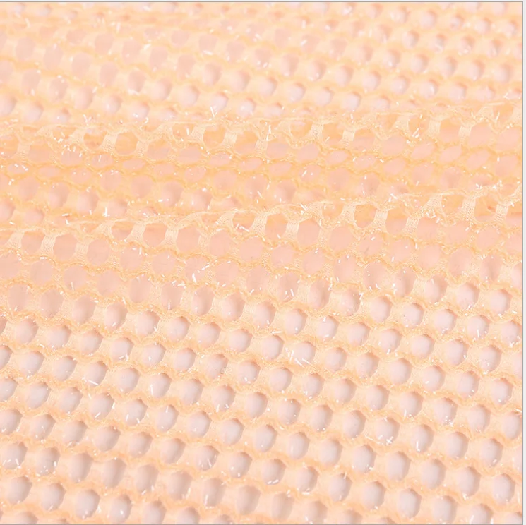 Home textile custom colors 100% polyester lightweight air net cloth lurex sandwich mesh fabric