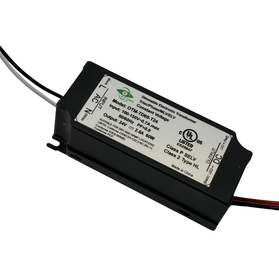 OTM-TD60-T12  UL listed 12v 60w Triac dimming electronics transformer