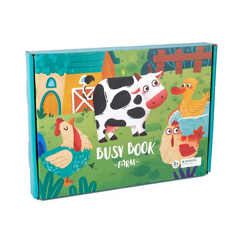 Kids Montessori Enlightenment Cognitive Quiet Book Dinosaur Scene My Preschool Busy Book