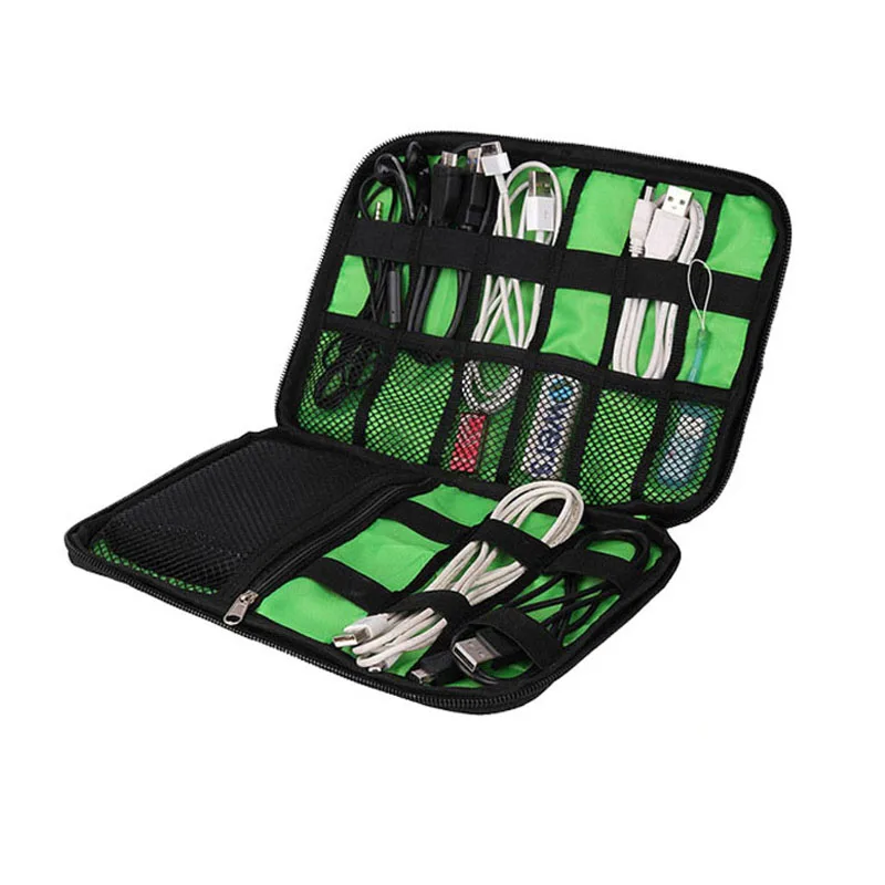 Multi-Functional Portable Charger Usb Data Cable Digital Nylon Organizer Storage Bag For Accessories Headset