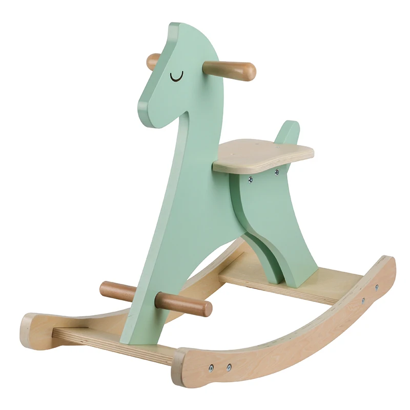 Hot selling Wooden baby gift riding horse toy for kids 12m+ wooden rocking horse