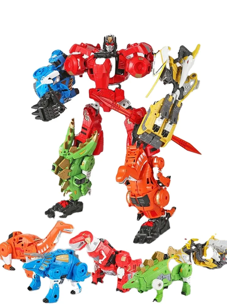 BMB Transformation Volcanicus G1 dinobot Dinosaur Alloy Oversize 6IN1 Dinosaur Action Figure Robot Toys