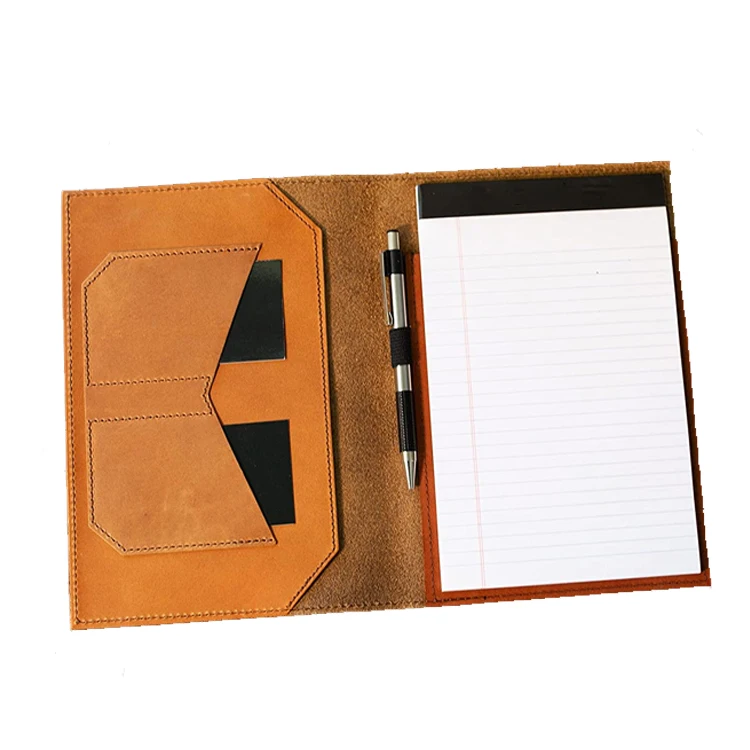Business Executive PU Leather Cover Notepad Portfolio File Folder