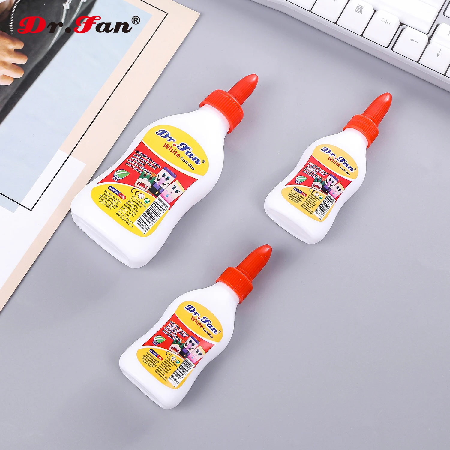 60g pva white latex adhesive glue high viscosity water-base washable non-toxic formaldehyde free bonds wood glue