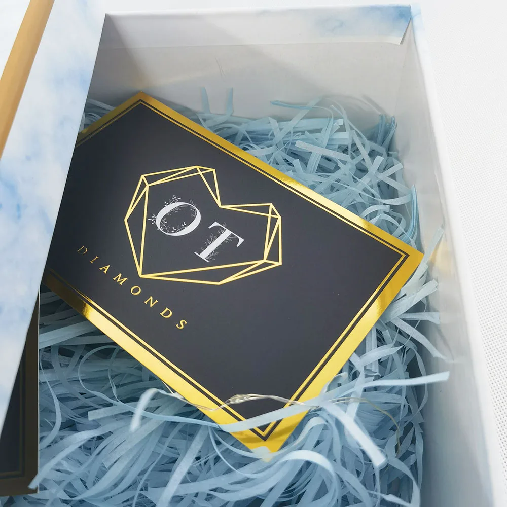 Wholesale Custom Luxury High Quality Gold Foil Thank You Card For Small Business With Logo