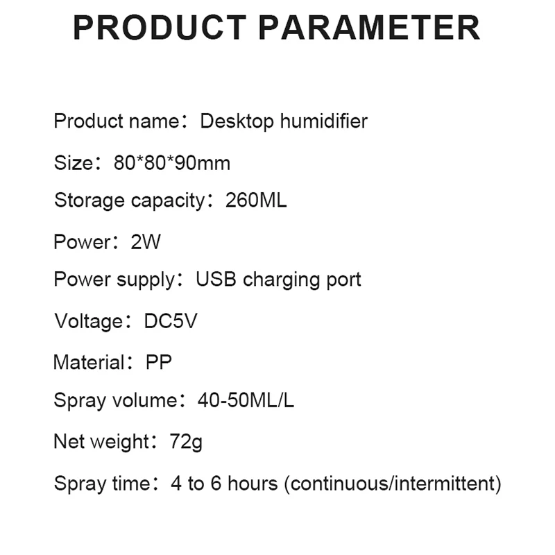 mini humidificateur de maison Car Humidifier Diffuser Mini Air Humidifier