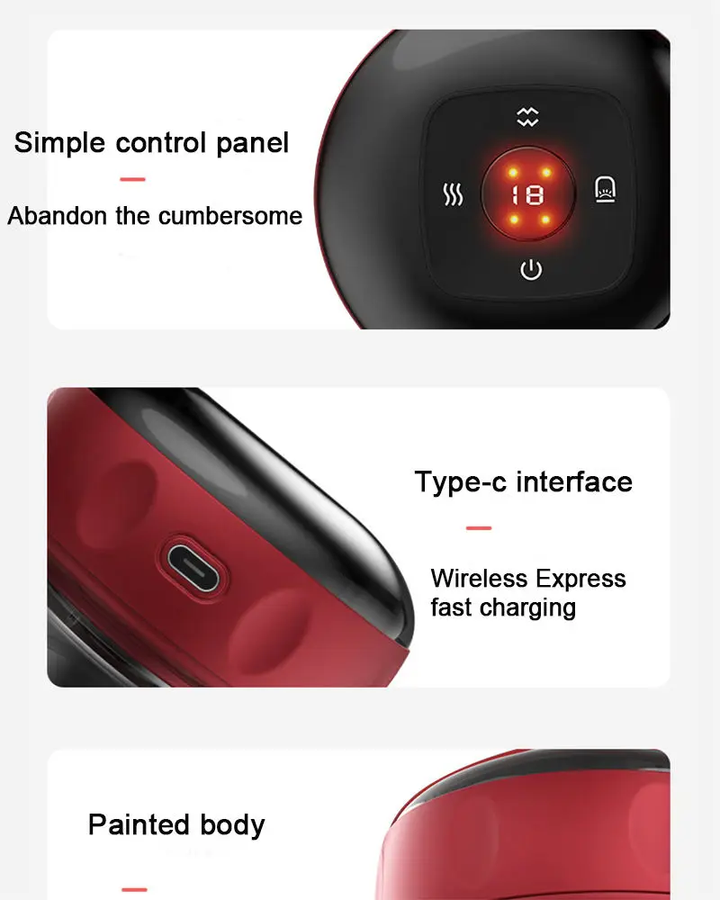 Electric Cupping Massage Therapy Cups Cupping Therapy Set with Red Light Therapy Portable Mini Rechargeable Vacuum Cupping