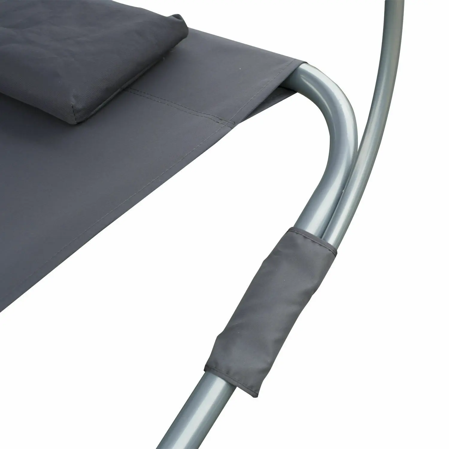 Out sunny Double Hammock Outdoor Garden Frame Swing Sun Lounger Beds with Canopy